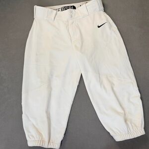 Nike BSBL Men's White Baseball Knicker Pants- Size Medium